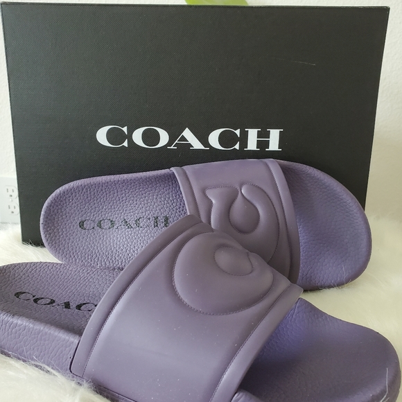 NWB Coach Slides slippers sandals 9 - Picture 4 of 5